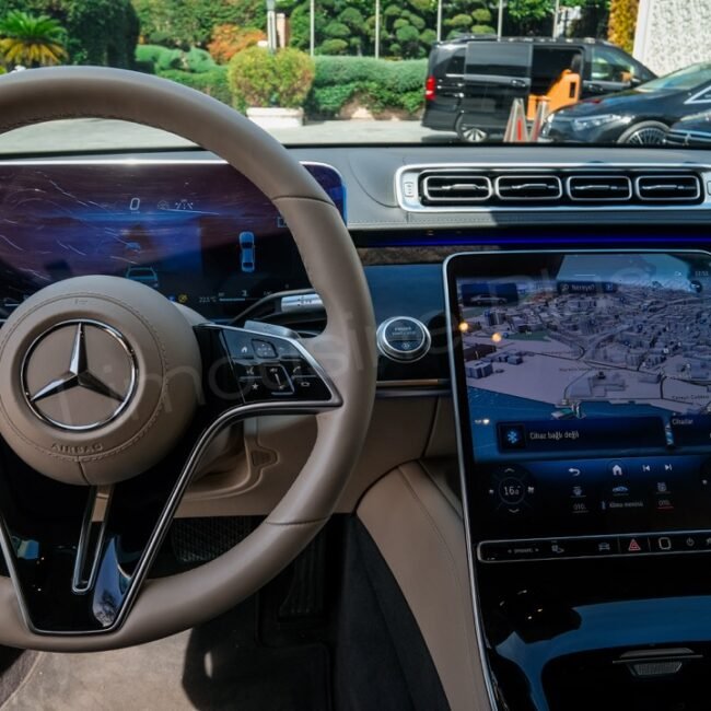 Side View of Luxury Mercedes S-Class Sedan