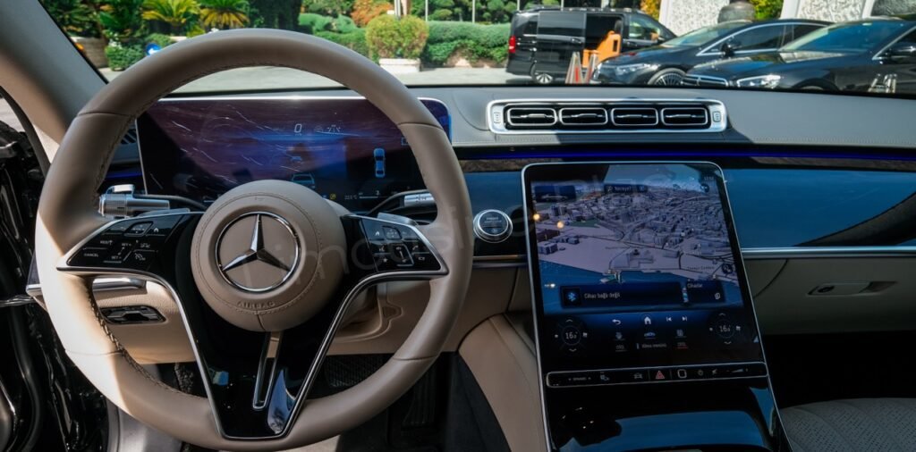 Side View of Luxury Mercedes S-Class Sedan