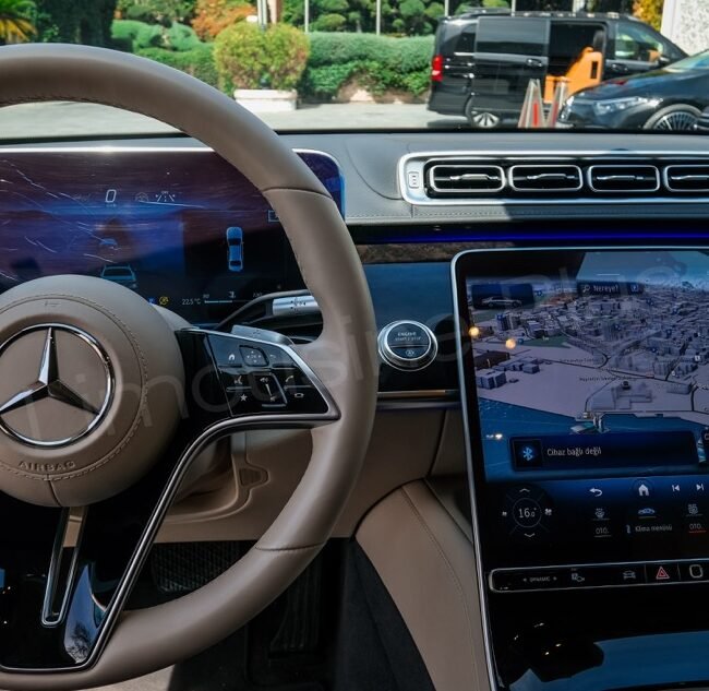 Side View of Luxury Mercedes S-Class Sedan