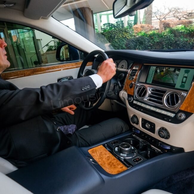 Luxury Rolls-Royce Ghost Driver's Perspective