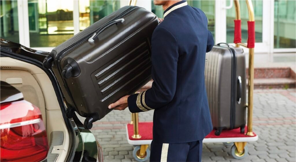 Chauffeur Loading Luggage into Luxury Vehicle
