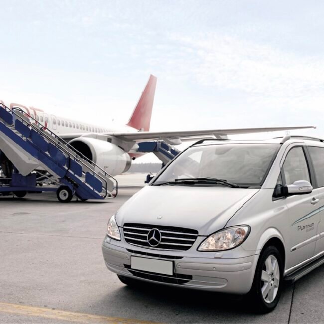 Mercedes Minivan at Airport for Transfer