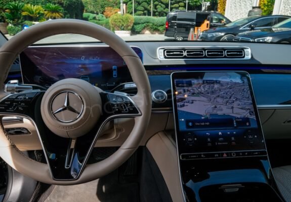 Side View of Luxury Mercedes S-Class Sedan