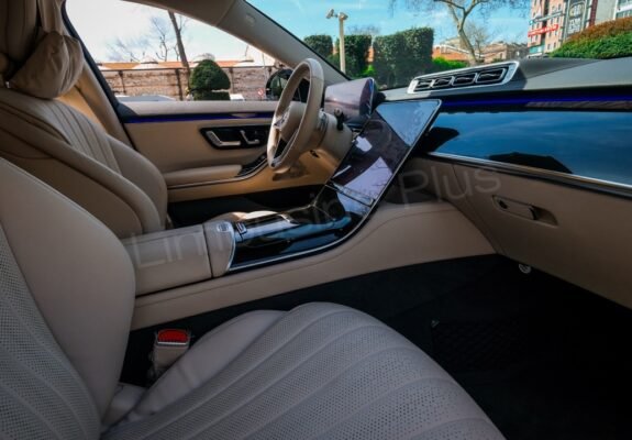 Luxury Mercedes S-Class Dashboard and Steering Wheel
