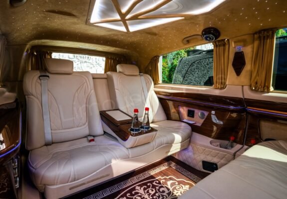 Luxury Mercedes Vito Minivan Interior with Ambient Lighting