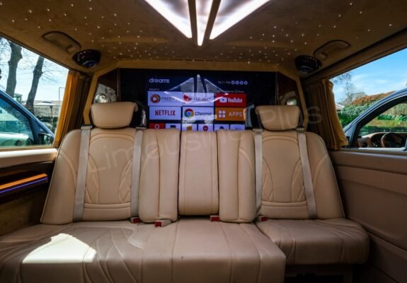 Mercedes Vito Minivan Luxurious Interior with Entertainment System - VIP Transfer