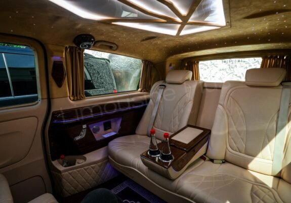Luxury Mercedes Vito Minivan Interior with Drink Holder